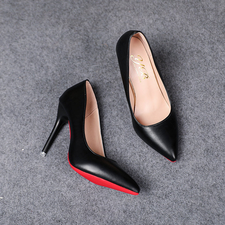 Damen spitze Stiletto-Pumps mit roter Sohle und Lederoptik Echo Archiv