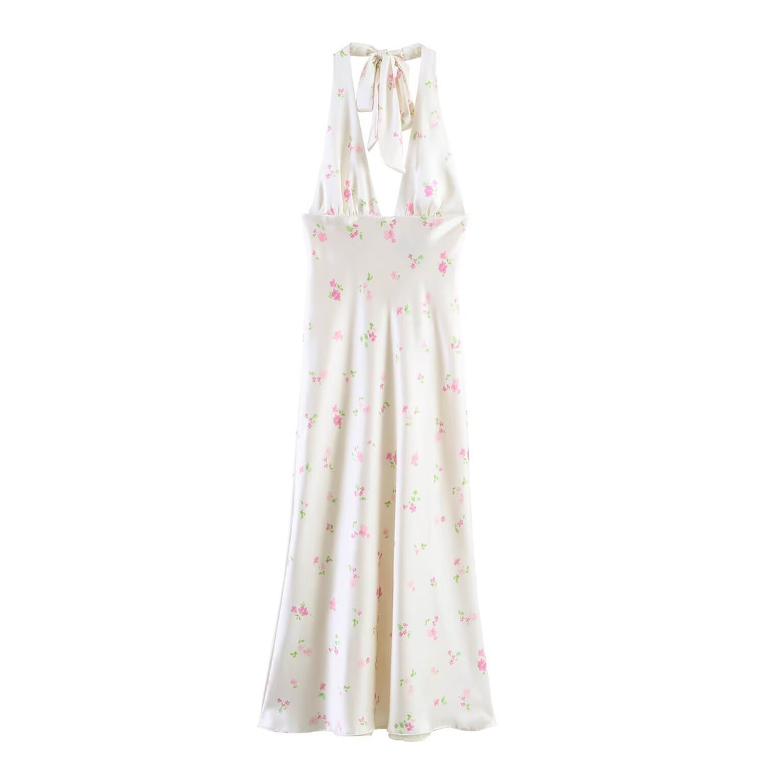 Damen Maxikleid mit feinen Rüschen und floralem Design Echo Archiv