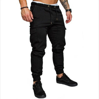 Herren nan taillierter Cargo-Jogger mit elastischem Bund, Kordelzug und aufgesetzten Taschen Echo Archiv