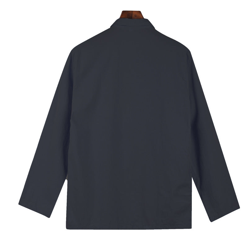 Herren Leichte Leinenjacke mit Knopfleiste Echoarchiv