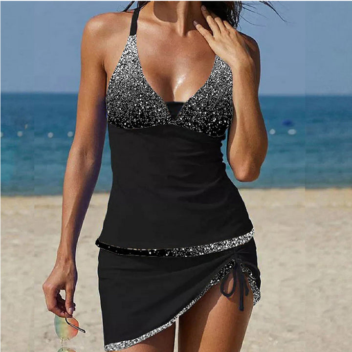 Damen lässiges Strandkleid mit verstellbarem Gürtel Echo Archiv