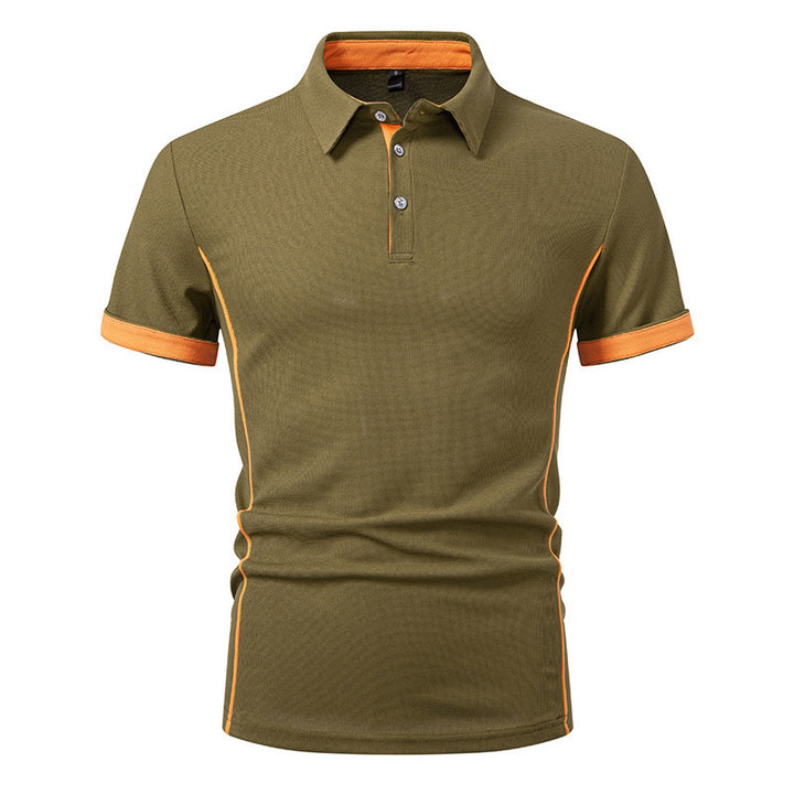 Herren Polo-Shirt mit kontrastierenden Akzenten und atmungsaktiven Eigenschaften Echoarchiv