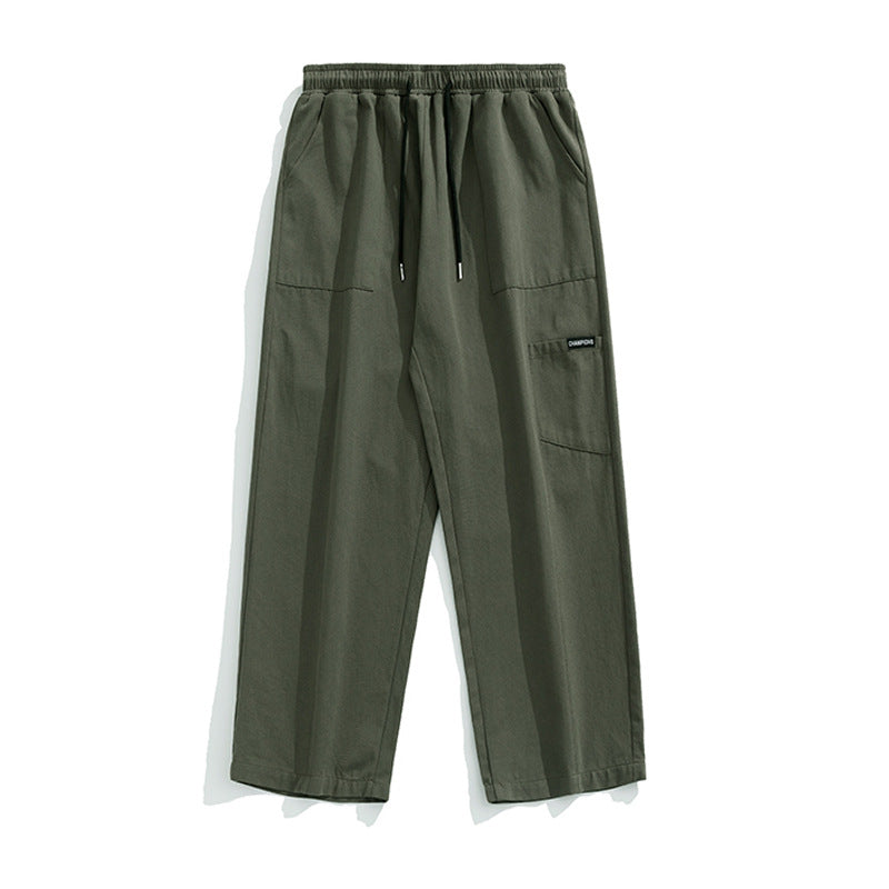 Unisex Weite Relaxed-Freizeithose mit elastischem Bund, Tunnelzug und aufgesetzten Taschen Echo Archiv
