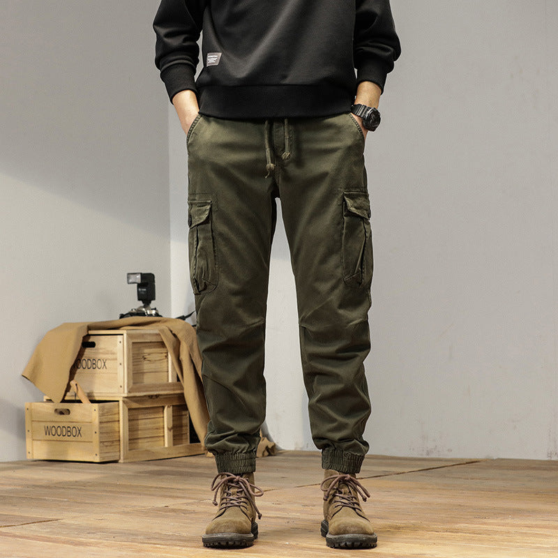Herren Robust-Canvas Cargo-Jogger mit elastischem Kordelbund, aufgesetzten Utility-Taschen und gerippten Bündchen Echo Archiv