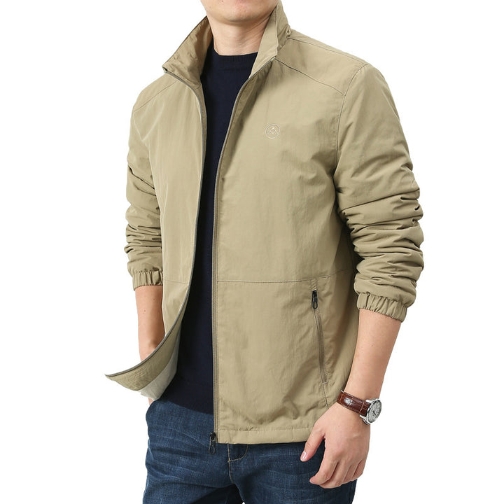 Herren Leichte Windjacke mit Stehkragen, Zwei Reißverschlusstaschen und elastischen Bündchen Echo Archiv