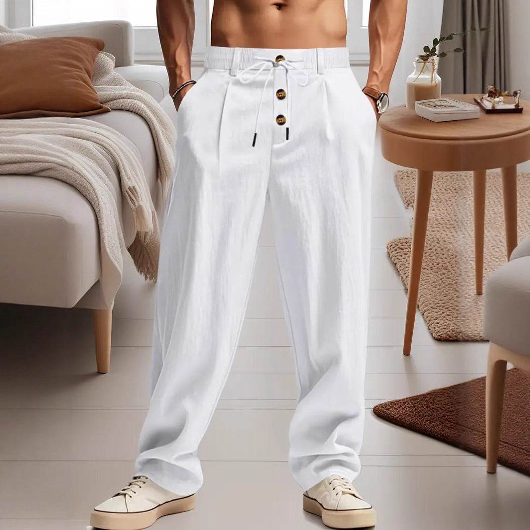 Herren Bequeme Leinenhose Echoarchiv