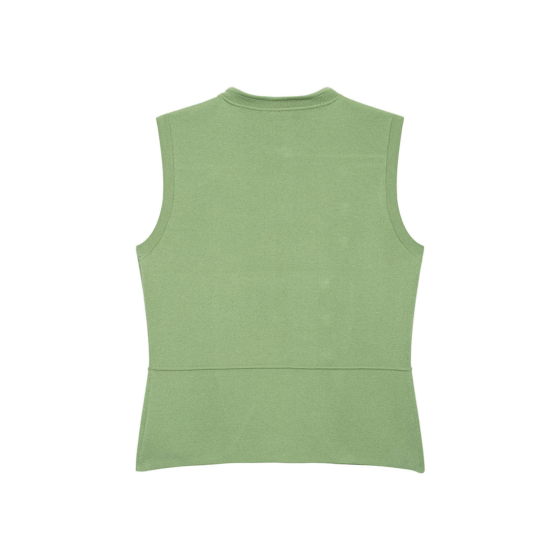 Damen Ärmellose Strickweste im Militärstil mit dekorativen Metallknöpfen und aufgesetzten Taschen Echoarchiv