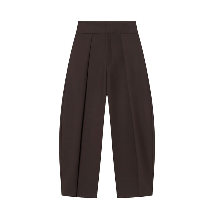 Damen Hochtaillierte Plissée-Hose mit weitem Bein und markanten Vorderfalten Echo Archiv