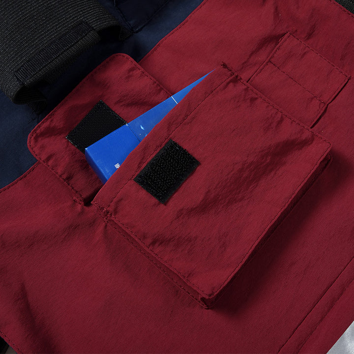 Unisex Multifunktionale Utility-Weste mit Reflektorstreifen ID‑Fenster und verstellbaren Seitengurten – Marzano