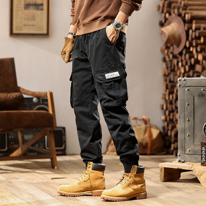 Herren Utility‑Cargo‑Jogger mit elastischem Komfortbund, Mehrfach‑Klappentaschen und gerippten Knöchelbündchen Echo Archiv