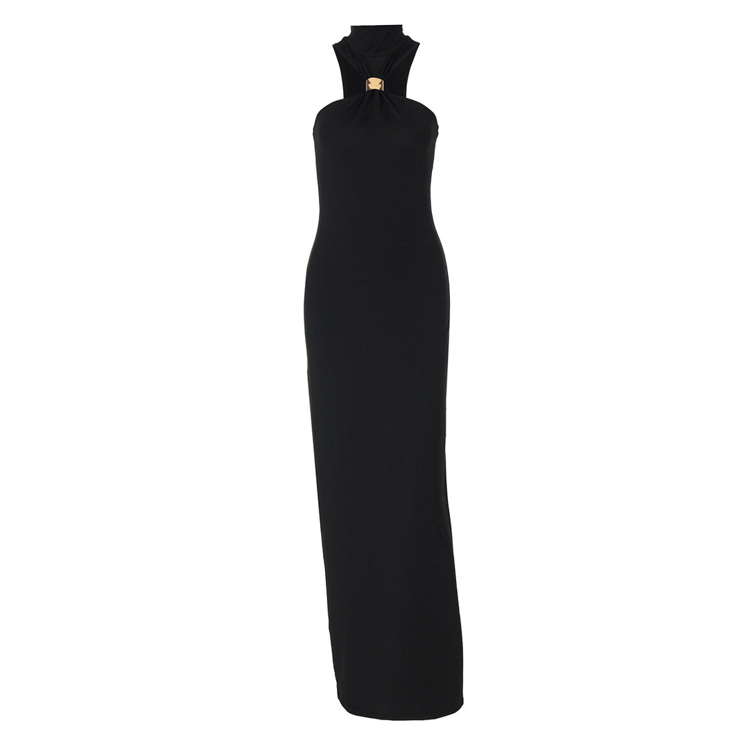 Damen Bodenlanges Abendkleid mit elegantem Halterneck Echo Archiv
