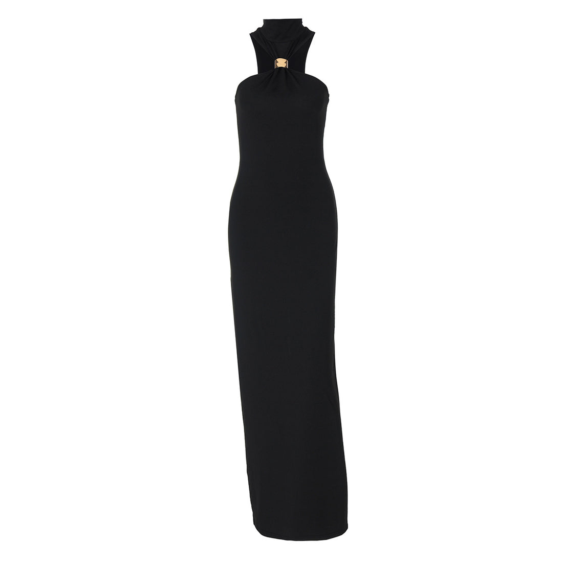 Damen Bodenlanges Abendkleid mit elegantem Halterneck – Élara