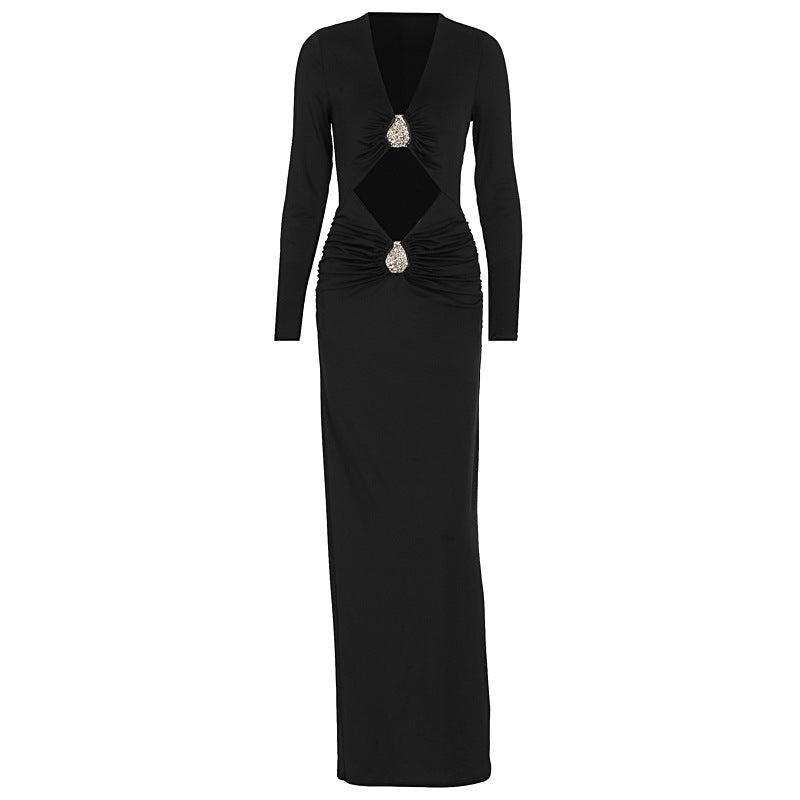 Damen Glamouröses Abendkleid mit raffinierten Cut-Outs und funkelnden Details Echo Archiv