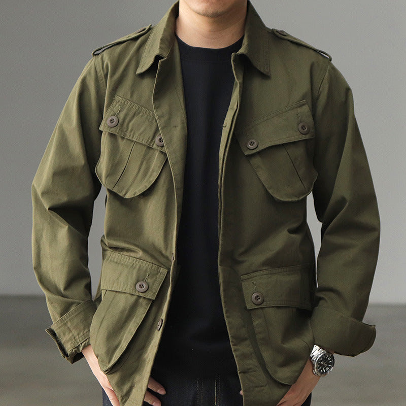 Herren Utility-Jacke mit funktionalen Taschen und klassischem Design Echoarchiv