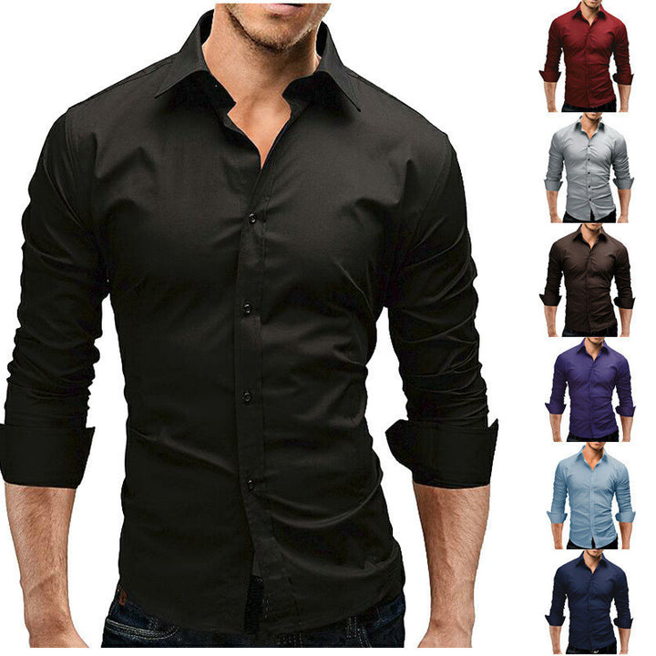Herren nan tailliertes Businesshemd mit Cutaway-Kragen und Stretch-Baumwollmix Echo Archiv