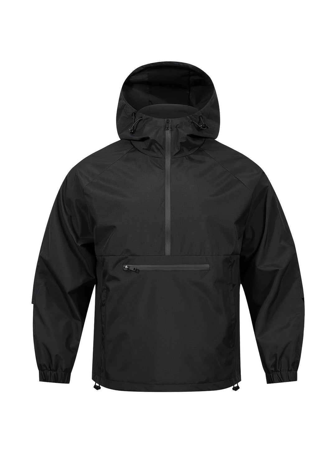 Herren Wind- und Wasserabweisende Anorak-Pulloverjacke mit Halbreißverschluss und Kängurutasche Echoarchiv