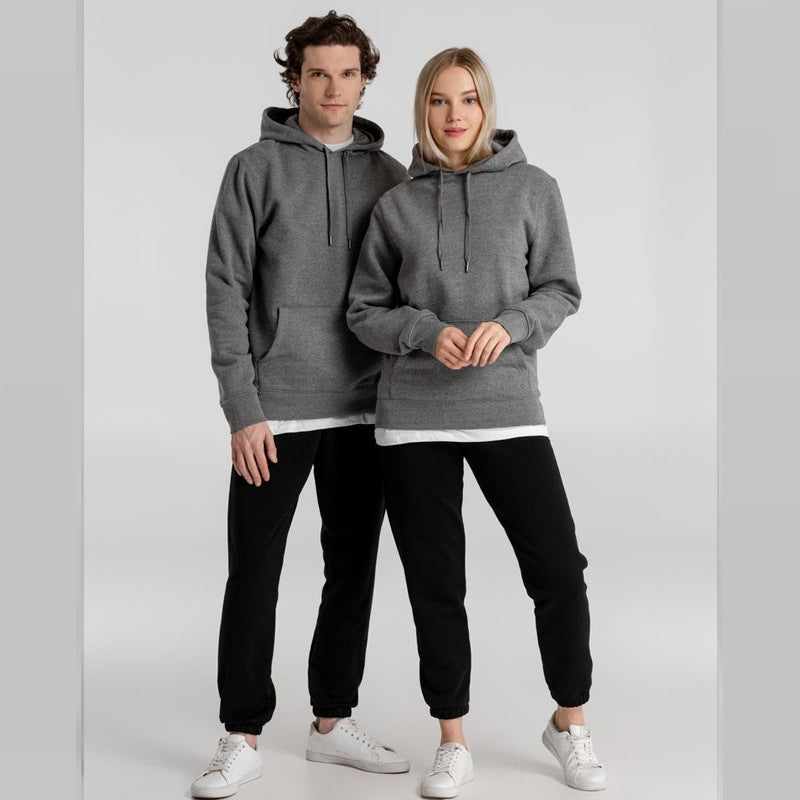 Unisex nan minimalistischer Heavyweight Kapuzenpullover aus French‑Terry mit verdeckter Kängurutasche und schmaler Silhouette Echo Archiv