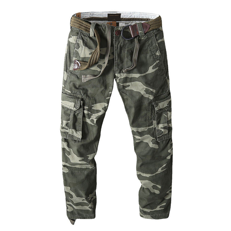 Herren Cargohose mit mehreren Taschen, verstellbaren Beinabschlüssen und Gürtel Echoarchiv