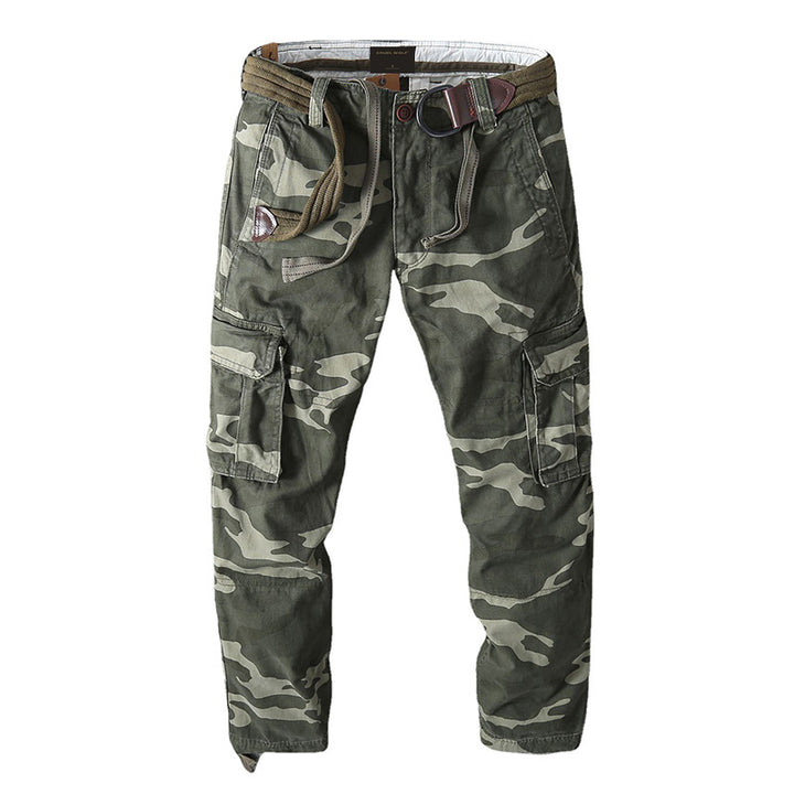 Herren Cargohose mit mehreren Taschen, verstellbaren Beinabschlüssen und Gürtel Echoarchiv