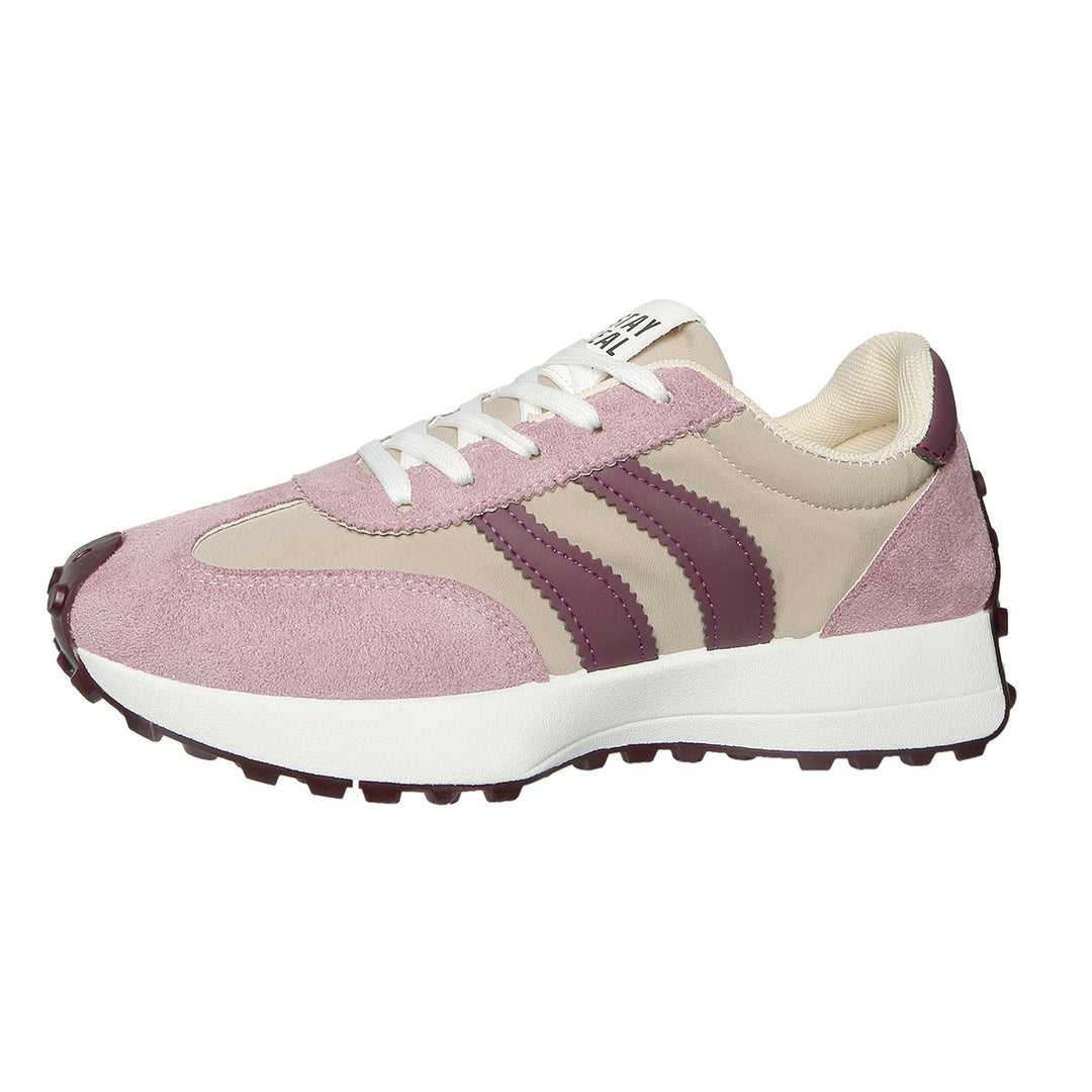 Damen nan retro-inspirierter Sneaker mit Wildleder-Overlays, Nylonoberteil und profilierter Waffelsohle Echo Archiv