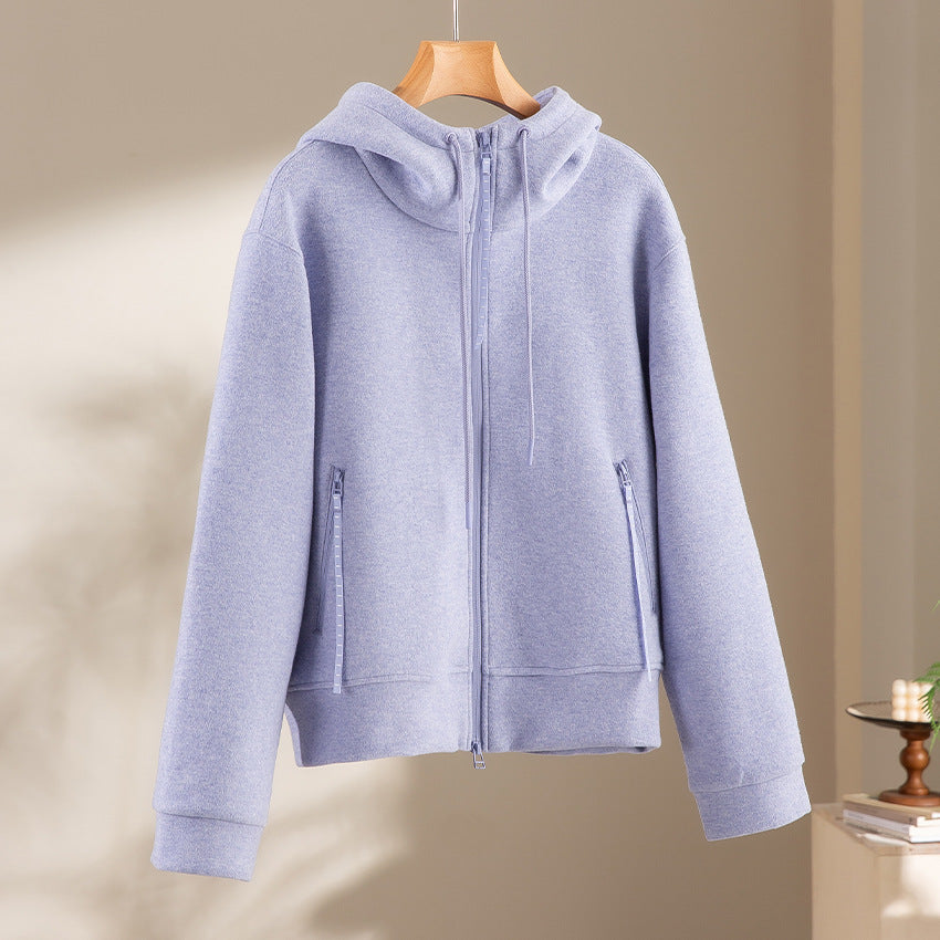 Damen weite French‑Terry Lounge-Sweatpant mit hohem Bund, Kordelzug und seitlichen Schlitzen Echoarchiv