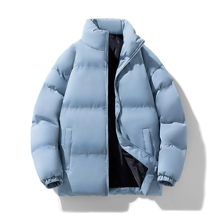Herren Wattierte Puffer‑Übergangsjacke mit Stehkragen, Reißverschluss & Elastbündchen Echoarchiv