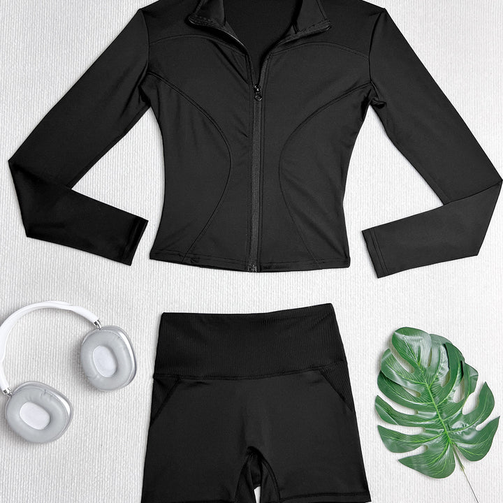 Damen Sportliches Set mit hohem Kragen und langen Ärmeln Echo Archiv