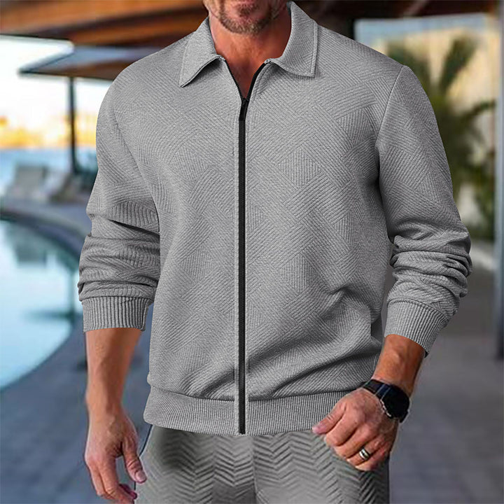 Herren Leichte Freizeitjacke mit strukturiertem Design Echoarchiv