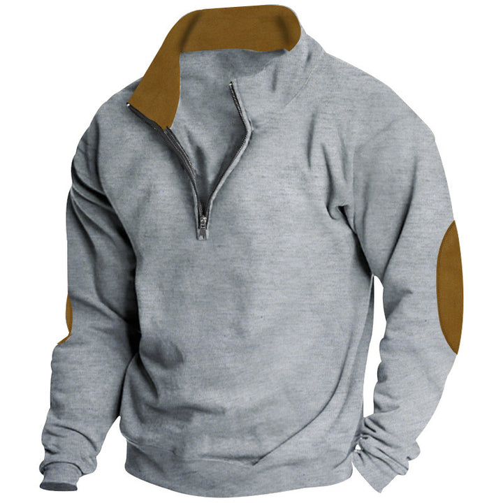 Herren sportlicher Pullover mit hoher Halsöffnung und Reißverschluss Echoarchiv
