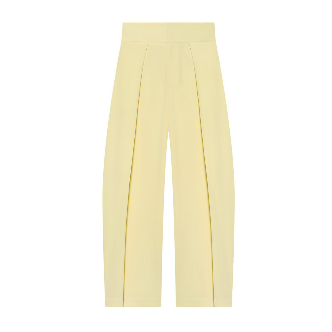 Damen Hochtaillierte Plissée-Hose mit weitem Bein und markanten Vorderfalten Echo Archiv