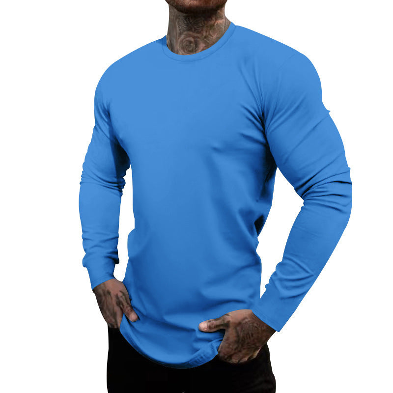 Herren langärmliges T-Shirt aus Baumwollmischung mit elastischem Schnitt und feuchtigkeitstransportierender Technologie Echoarchiv