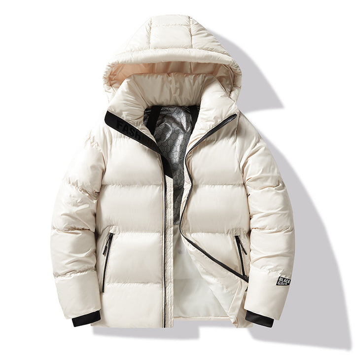 Herren Wattierte Kapuzen‑Steppjacke mit Thermofutter und wasserabweisender Oberfläche Echoarchiv
