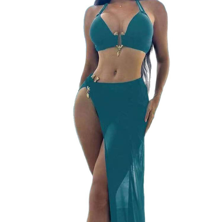 Damen Stilvolles Bikini-Set mit transparentem Strandrock Echo Archiv