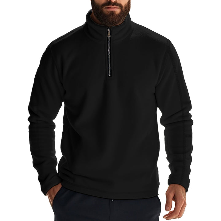 Herren Fleece-Kapuzenpullover mit halbem Reißverschluss Echoarchiv