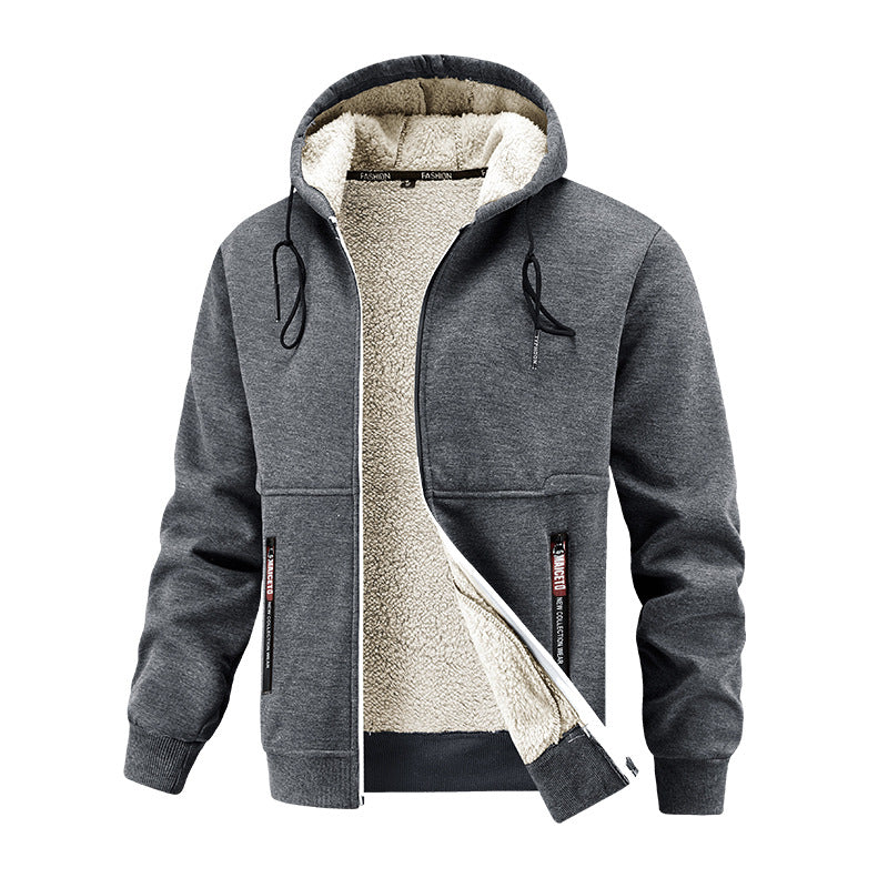 Herren Kapuzenjacke mit kuscheligem Innenfutter und praktischen Taschen Echoarchiv
