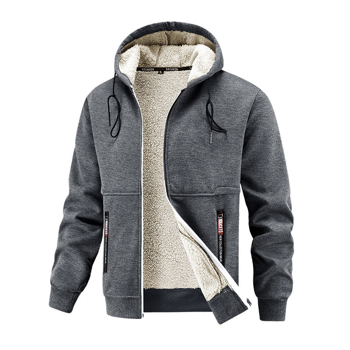 Herren Kapuzenjacke mit kuscheligem Innenfutter und praktischen Taschen Echoarchiv