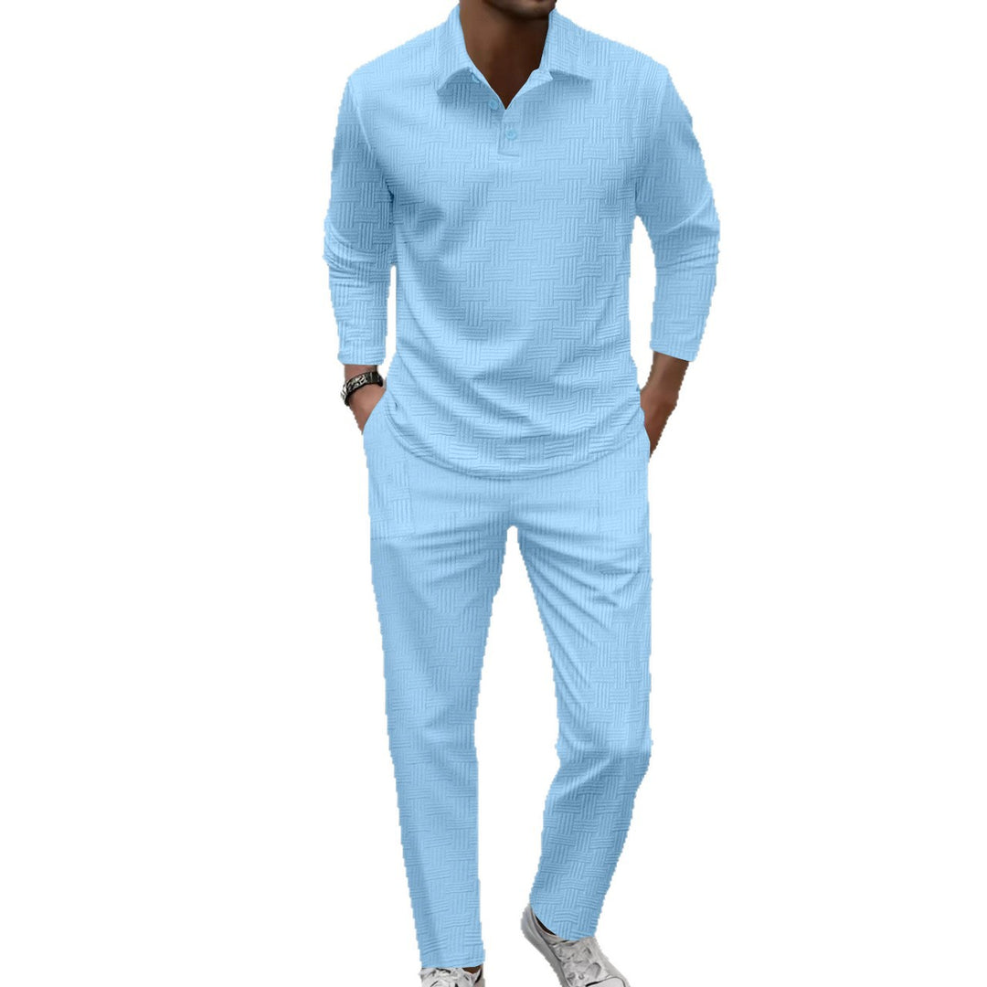 Herren eleganter und bequemer Freizeitanzug mit strukturiertem Design Echoarchiv