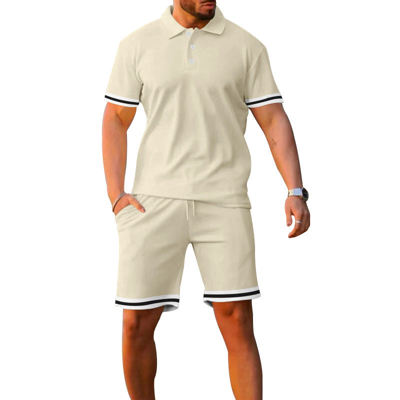 Herren Sportliches Poloshirt und Shorts Set Echoarchiv