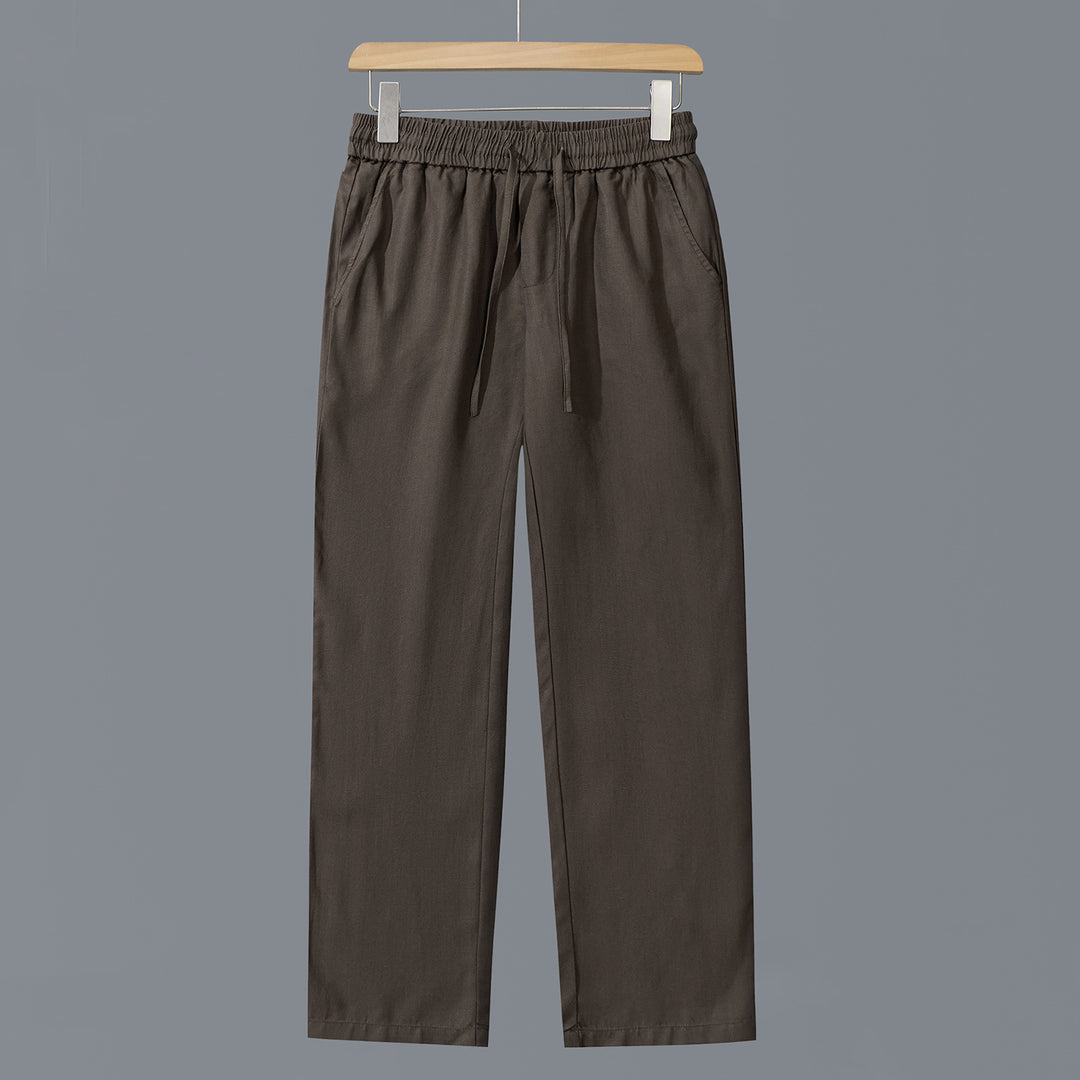 Herren Lässige Baumwoll-Chino mit elastischem Bund und Kordelzug Echoarchiv