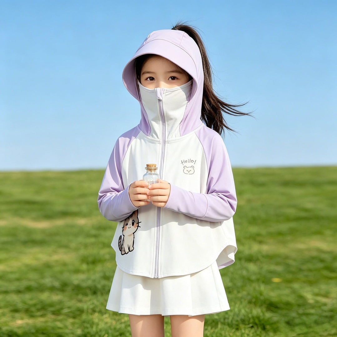 Kinder Sonnenschutzjacke mit Kapuze und atmungsaktivem Stoff Echo Archiv
