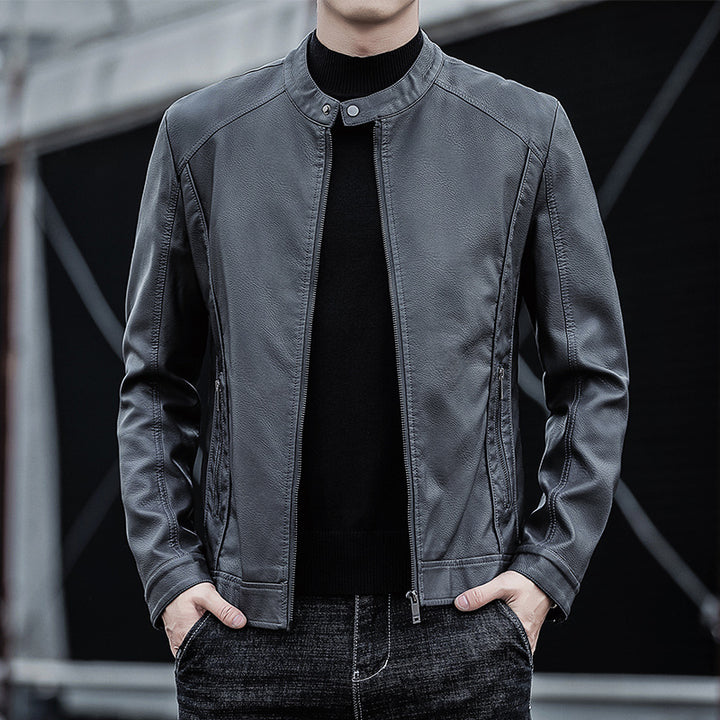 Herren Moderne Kunstlederjacke Echo Archiv