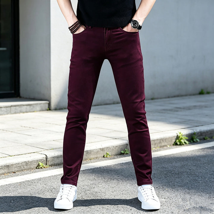 Herren Modische Slim-Fit Hosen Echoarchiv