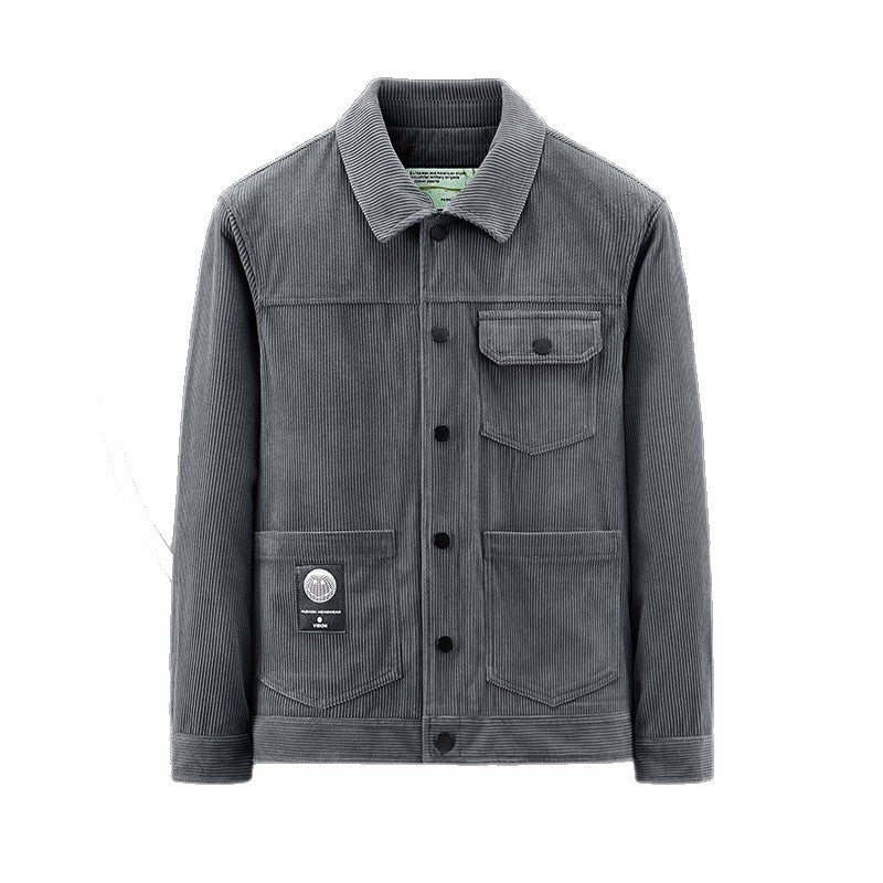 Herren Lässige Cordjacke mit praktischen Taschen und modischem Design Echo Archiv