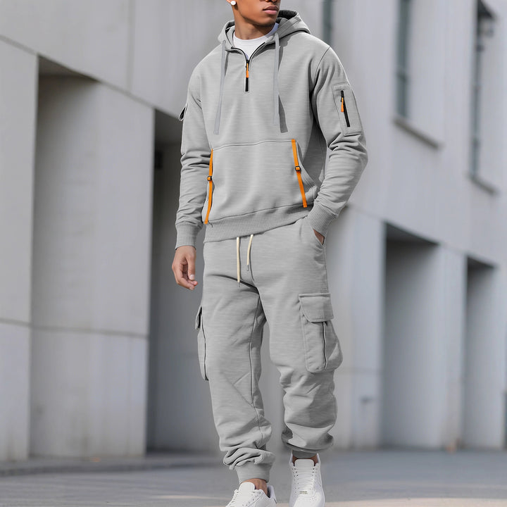 Herren Funktionales Sportset mit Kapuze und praktischen Taschen Echoarchiv