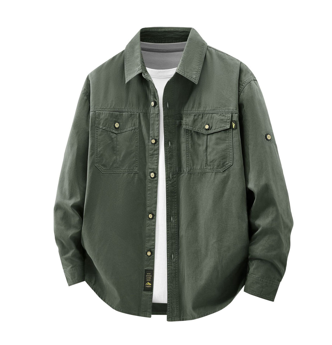 Herren Lässige Hemdjacke mit praktischen Taschen Echo Archiv