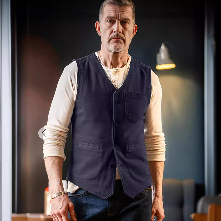 Herren modische Weste im Vintage-Stil mit Taschen Echoarchiv