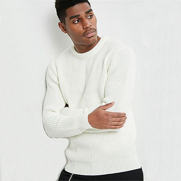 Herren Grobstrickpullover mit strukturiertem Rippdesign und lässiger Passform – Norvane
