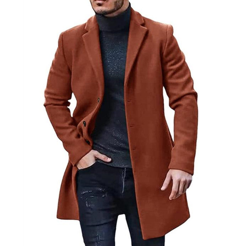 Herren eleganter Langmantel mit modernem Schnitt und praktischen Taschen Echoarchiv 1757081343