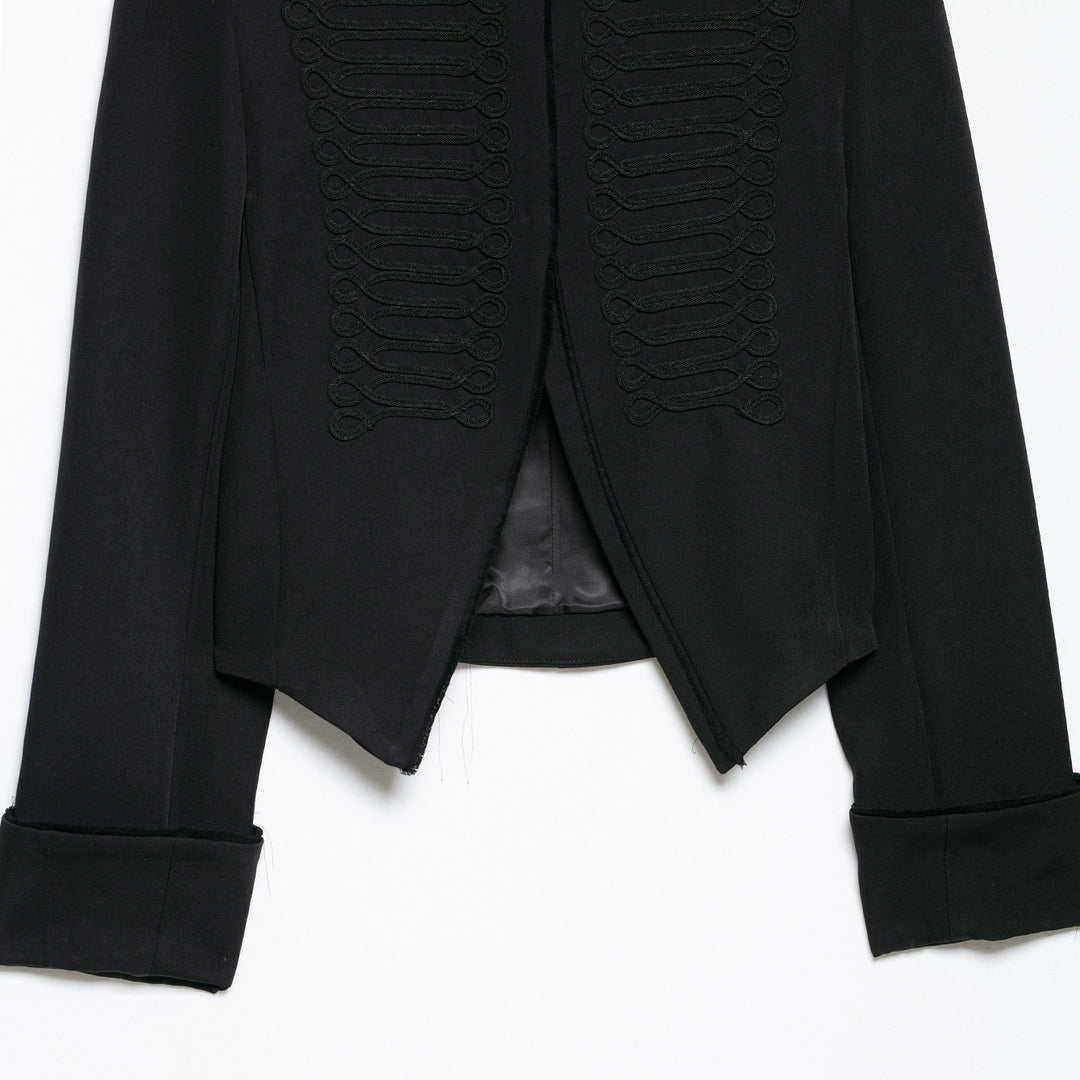 Damen Kurze militärinspirierte Bolerojacke mit Stehkragen und Zierkordeln Echo Archiv