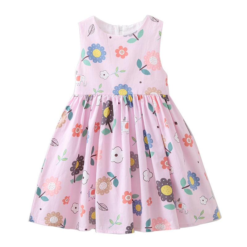 Mädchen Sommerkleid mit bunten Blumenmustern Echo Archiv